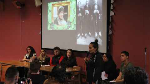 SOUL’s principle leader Pania Newton is pictured speaking at the University of Auckland, a guest of students who invited her to an event they organised.