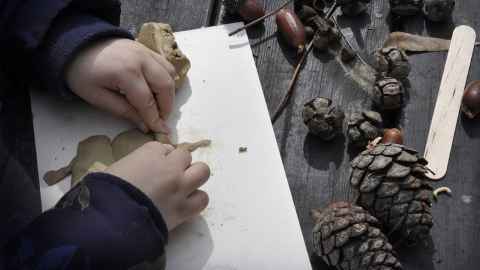 A child's hands are pictured holding modelling clay surrounded by fire cones and other natural resources for crafts: Making art together as parent and child is an invaluable way to connect and establish fresh relationships, explains Peter O'Connor. Photo: Shlomaster from Pixabay A child's hands are pictured holding modelling clay surrounded by fire cones and other natural resources for crafts: Making art together as parent and child is an invaluable way to connect and establish fresh relationships, explains Peter O'Connor. Photo: Shlomaster from Pixabay