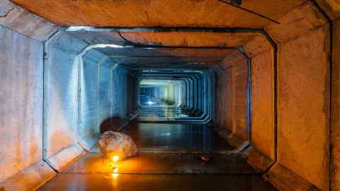 Flooded sewer