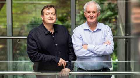 Associate Professor Klaus Lehnert, left, and Professor Russell Snell from the School of Biological Sciences.