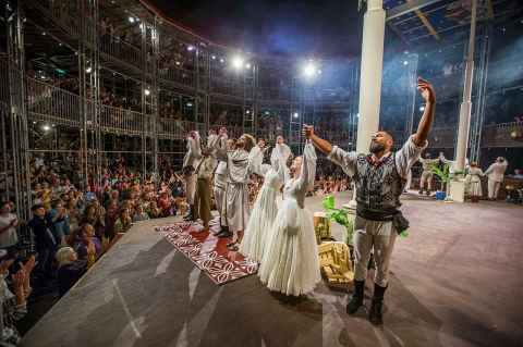 Pop-up Globe performance of Much Ado About Nothing