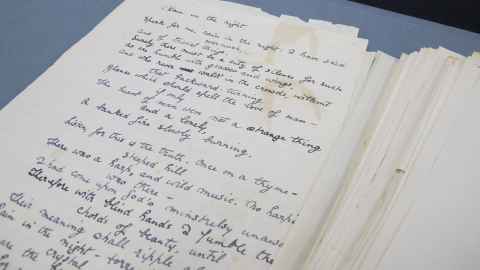 'Rain in the Night', a Robin Hyde poem held in Special Collections.