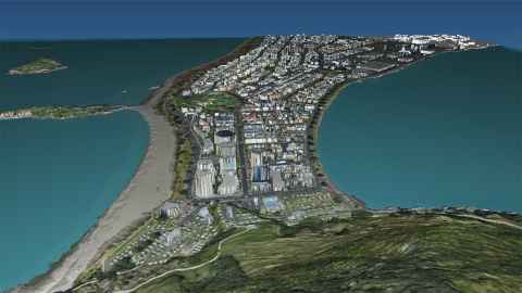 Image of inundation model of Mount Maunganui.