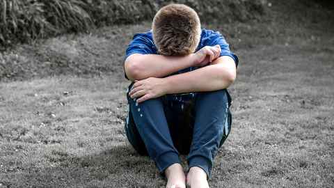 Depressed looking young person