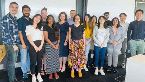 The 2021 Master of Marketing cohort, together with Senior Lecturer Dr Julia Fehrer.