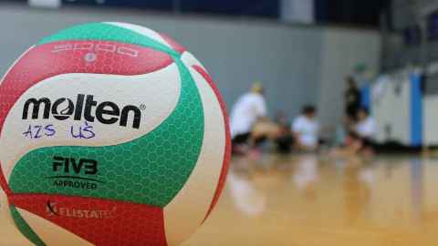 close-up image of a volleyball