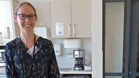Tessa volunteers at a retirement village.