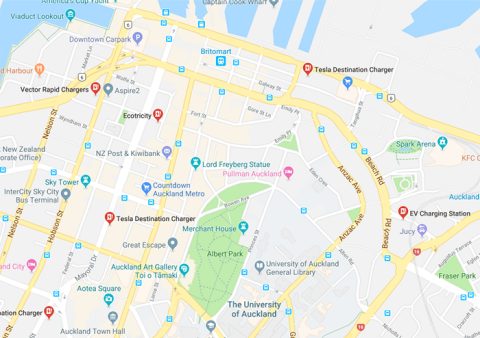 EV charging stations in Auckland's CBD