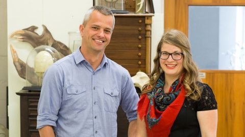 Rachael Sagar (PhD candidate) and Dr Brendon Dunphy.