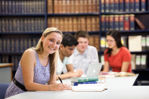 Student in Law Library