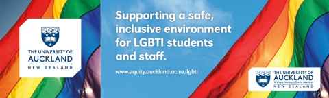 The two LGBTI stickers available from the Equity Office. To request stickers contact equity@auckland.ac.nz
