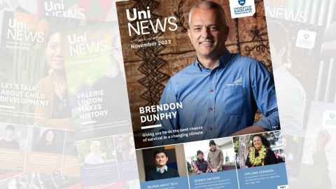 November 2022 UniNews cover showing Brendon Dunphy