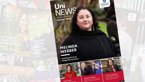 October 2022 UniNews cover showing Melinda Webber