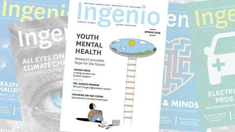 Spring 2022 cover of Ingenio about youth mental health