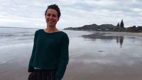 Samantha Holdsworth on beach