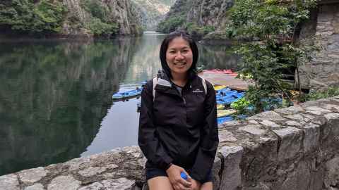 Lucy Luo at the Matka Canyon in Macedonia.