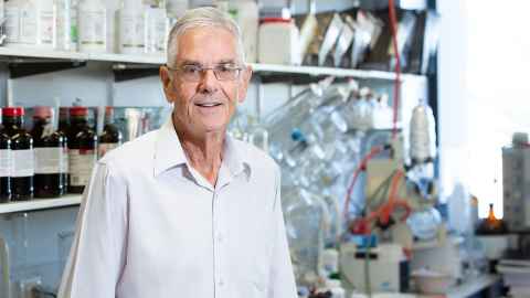 Professor Bill Denny in a lab.