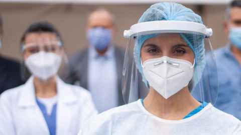 The nurses say their faces – essential tools for connection, communication and reassurance  are now obscured by masks and eye protection. 