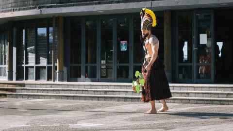 Judy McFall-McCaffery's farewell, Judy and guests traditional Cook Island Turou led by Liam Kokau’a 