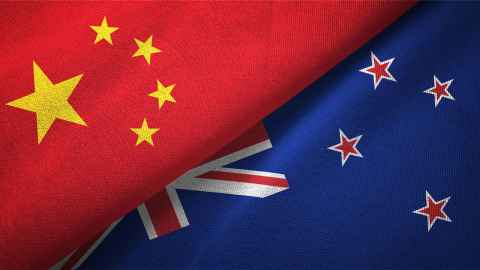 China NZ flags