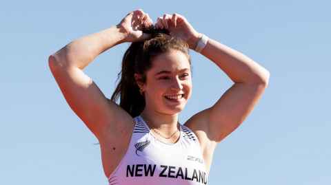 New Zealand pole vaulter and University of Auckland student Imogen Ayris. 