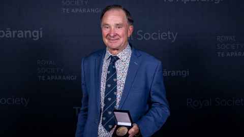 Associate Professor Nigel Wilson with his HRC Bevan Medal for translational research.