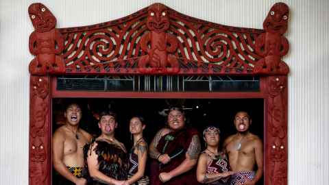 Ngā Tauira Māori: Te Ruki Pierce-Dunn, Piripi Gordon, Anipātene Biddle, Hikawai Te Nahu, Atamira Walker, Nikora Wade