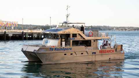 The science research vessel Te Kaihōpara