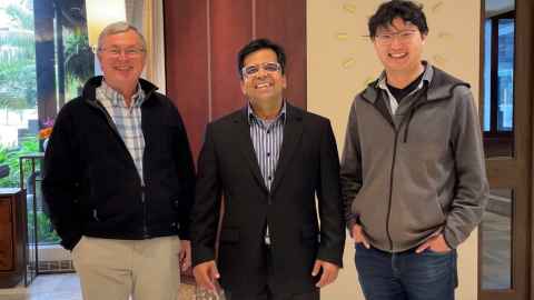 Engineers Professor T. Alan Hatton, Associate Professor Lokesh Padhye and Professor Xiao Su.