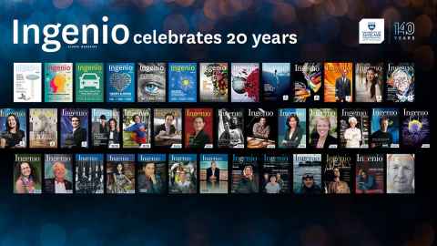The covers of the first 20 years of Ingenio magazine