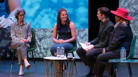 Kirsten Finucane, Elise Beavis and Fatu Feu'u chat with interviewer Jack Tame.