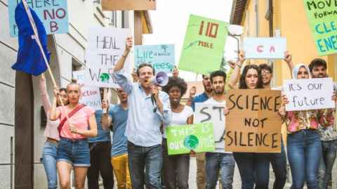 Climate change protestors 