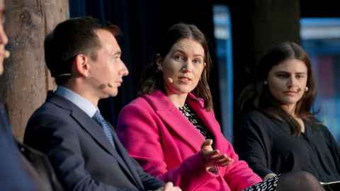 Simon Brown, Brooke van Velden and Chloe Swarbrick at the debate. All photos: Chris Loufte