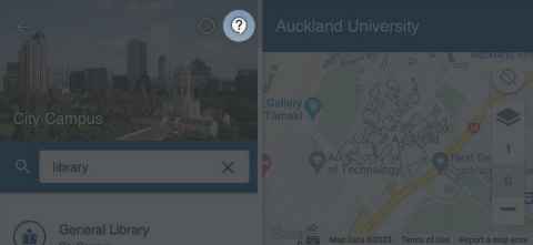 Screenshot of Maps feedback button