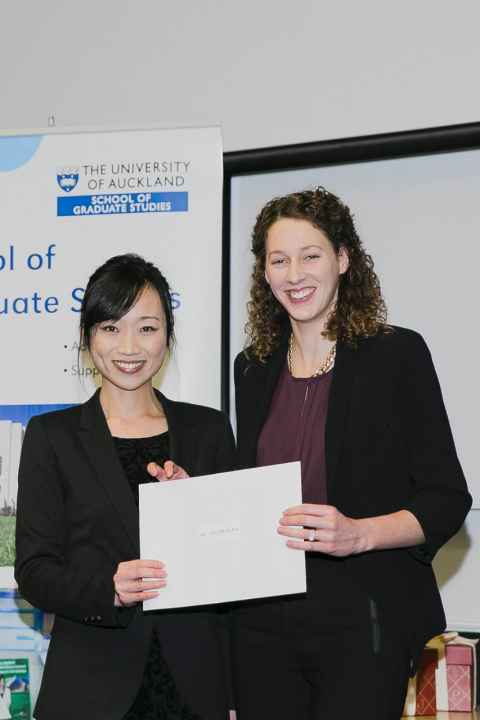 Judge Lily Chang and Second Place Winner, Lauren Donnan