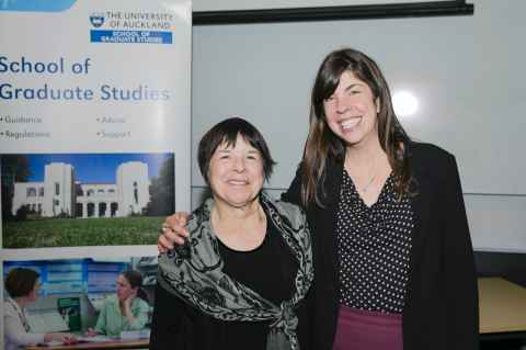 Prof Janet Gaffney and finalist Sarah Hart