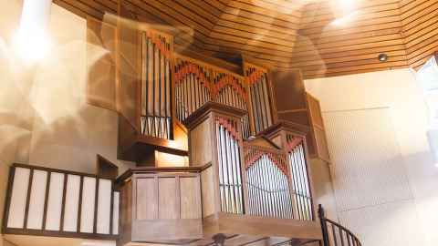 big Baroque organ inside the Chapel