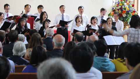 Choir singing in the Chapel