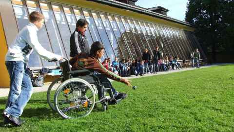 Wheelchair race.